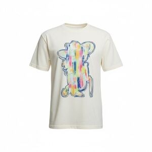 Colorful Brushstroke Rebelman Ivory T-Shirt